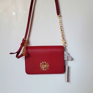 NWT Tory Burch Britten Crossbody Red